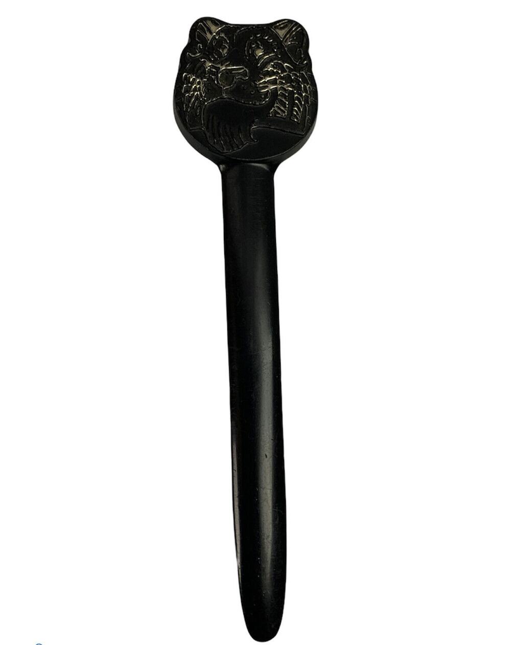 Vintage Exxon Esso Tiger "21" Letter Opener Black Plastic Stake 7.2"